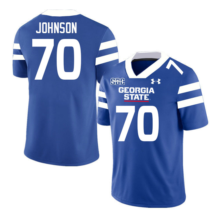 Georgia State Panthers #70 Alec Johnson College Football Jerseys Stitched-Blue